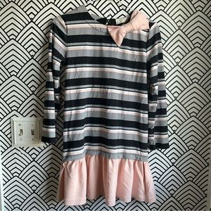 Kate Spade Girls Dress Pink black striped so pretty size 16